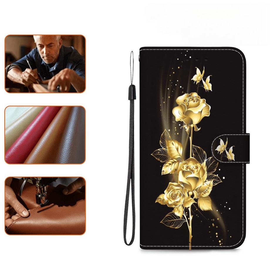 Cover-Discount  Google Pixel 9a - Tasche Hülle mit Blüten Motiv 