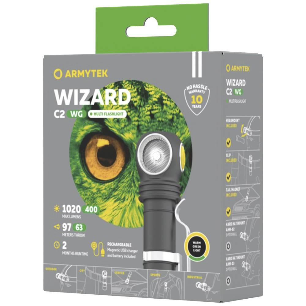 ArmyTek  Wizard C2 WG Magnet USB Warm Multi-Taschenlampe 3 in 1 mit kräftigem und warmem Licht 