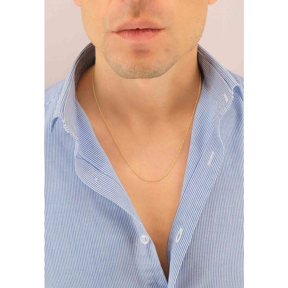 MUAU Schmuck  Collier Rundanker Gelbgold 750, 1.3mm, 60cm 