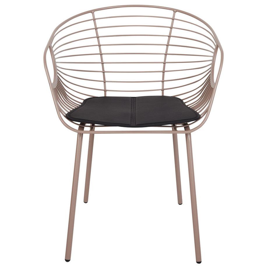 Beliani Esszimmerstuhl 2er Set aus Stahl Industriell HOBACK  