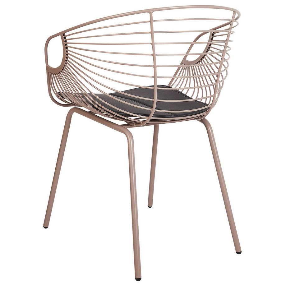 Beliani Esszimmerstuhl 2er Set aus Stahl Industriell HOBACK  