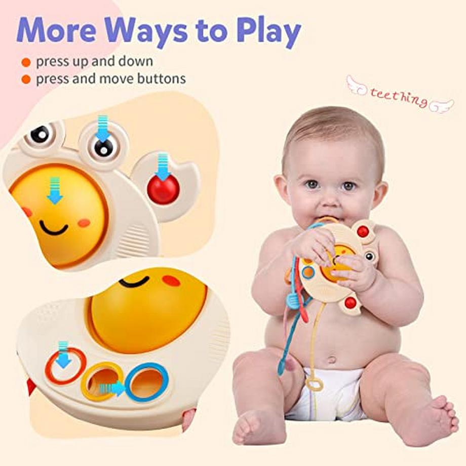 Activity-board  Spielzeug ab 1 Jahr, Baby Spielzeug 6-18 Monate, Silikon in Lebensmittelqualität Motorikspielzeug 