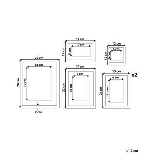 Beliani Fotorahmen aus MDF-Platte Skandinavisch ZINARE  