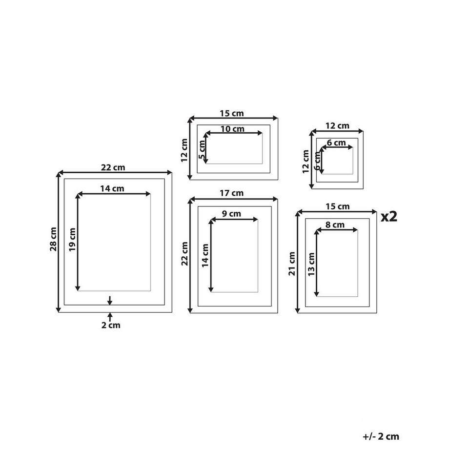Beliani Cadre photo en MDF Scandinave ZINARE  