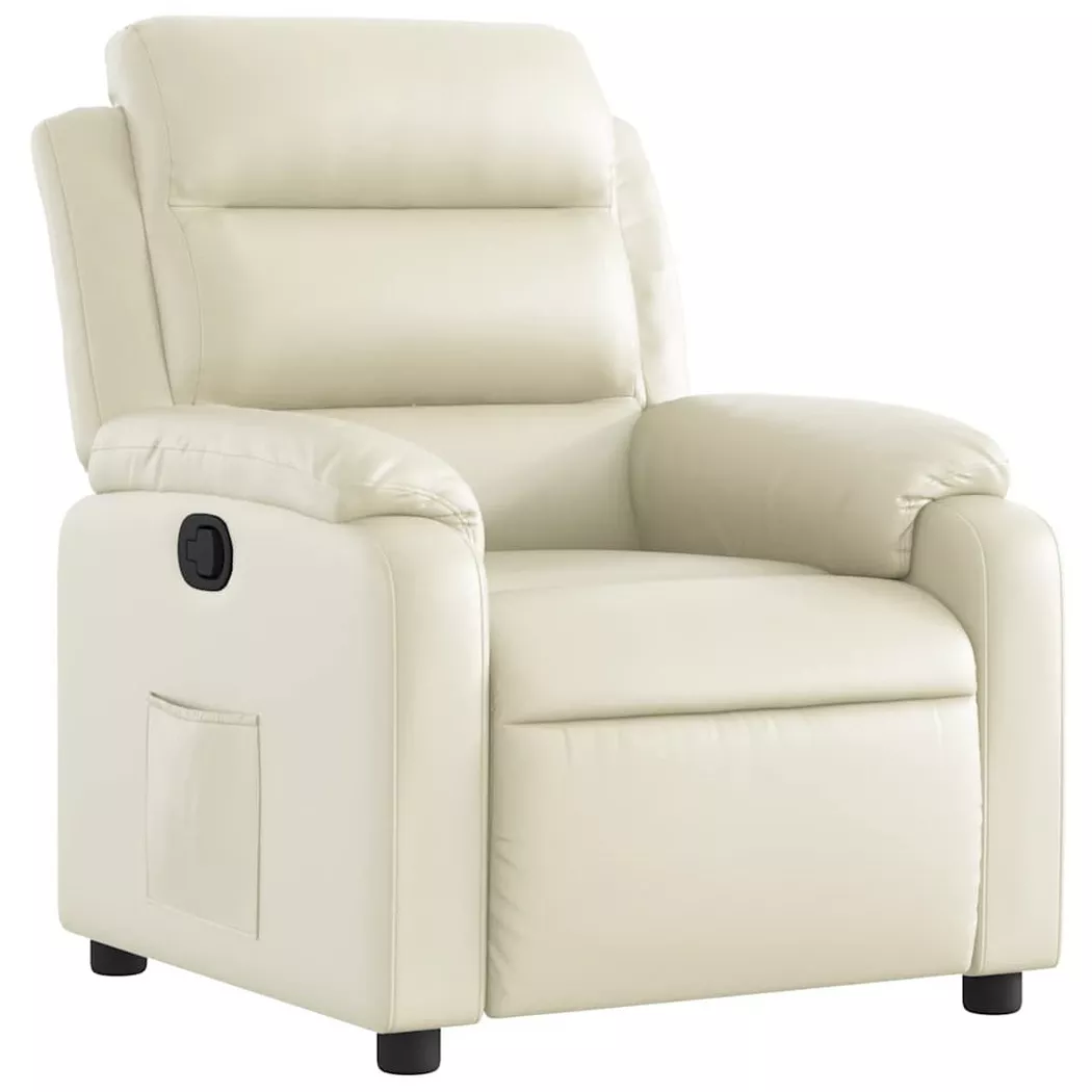 vidaXL Fauteuil réglable similicuir crème