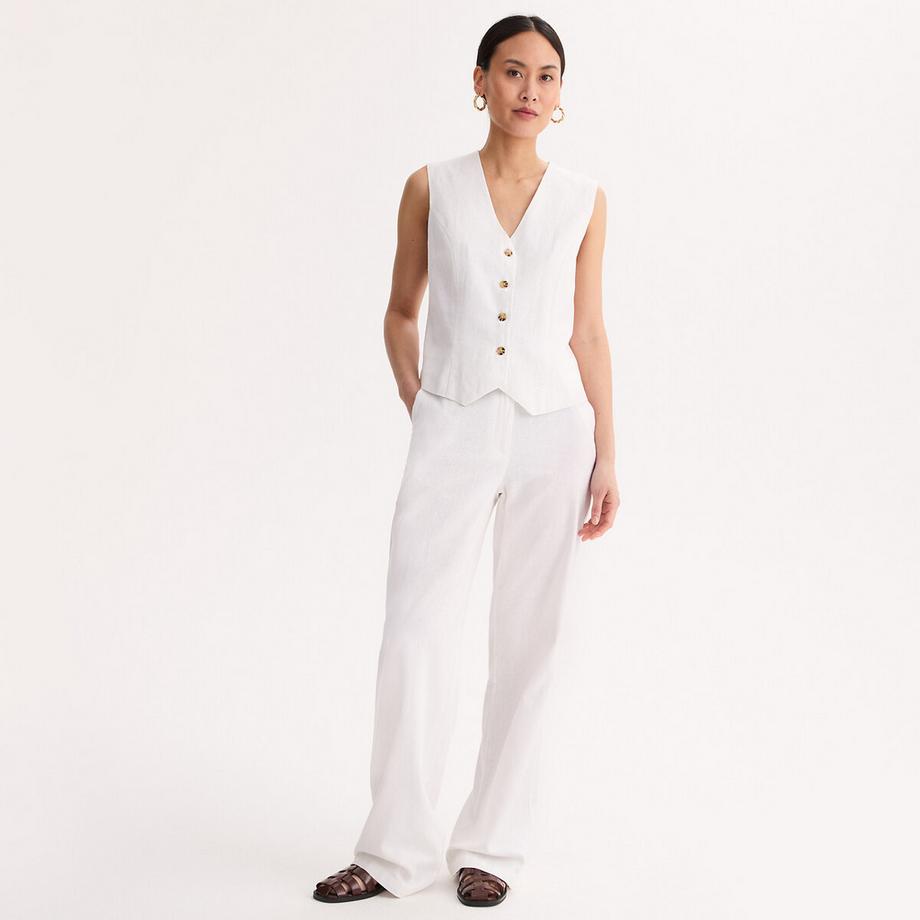 La Redoute Collections Gilet senza maniche abbottonato  