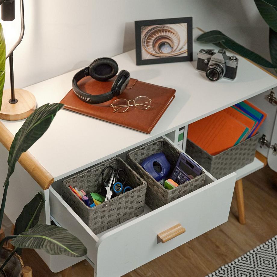 B2X Cesto portaoggetti intrecciato, set da 3  