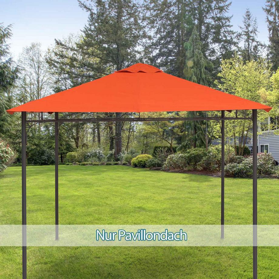 Northio Ersatzdach Für Pavillon Sonnenschutz Pavillonabdeckung Aus Polyester, Orange, 2,98 X 2,95 M  