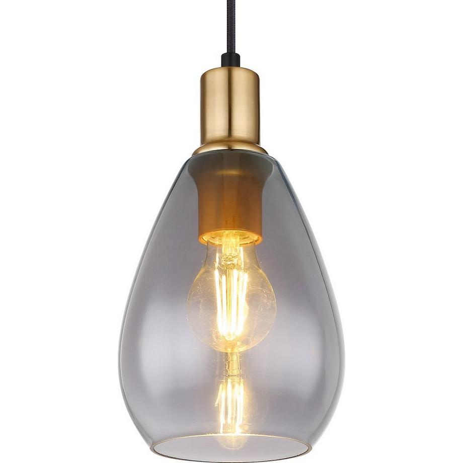 mutoni Lampe à suspension Fanni métal noir mat 1xE27  