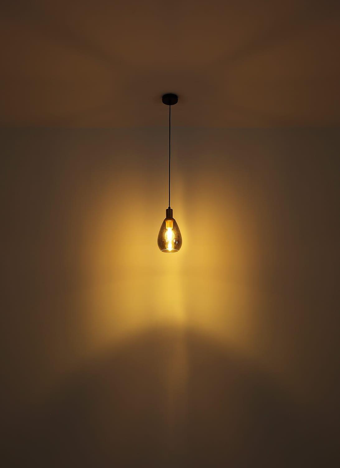 mutoni Lampe à suspension Fanni métal noir mat 1xE27  