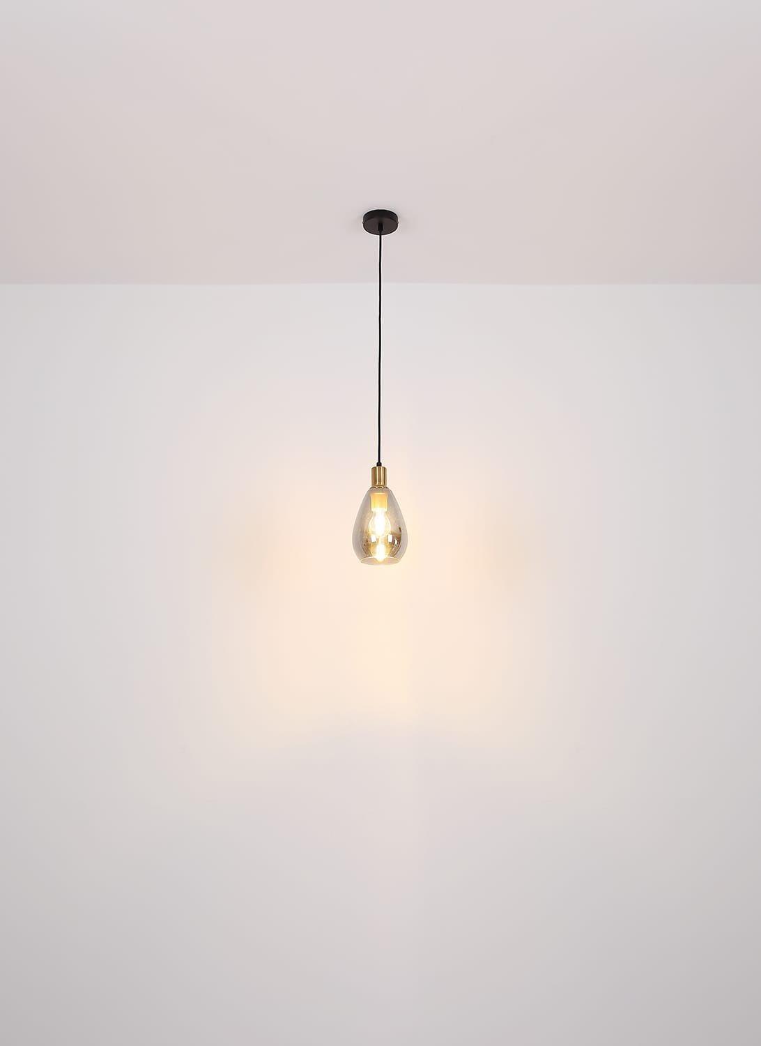 mutoni Lampe à suspension Fanni métal noir mat 1xE27  