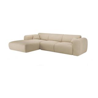 Maison Céphy Großes Ecksofa - Ecke links - Strukturstoff - Beige - POGNI von Maison Céphy  