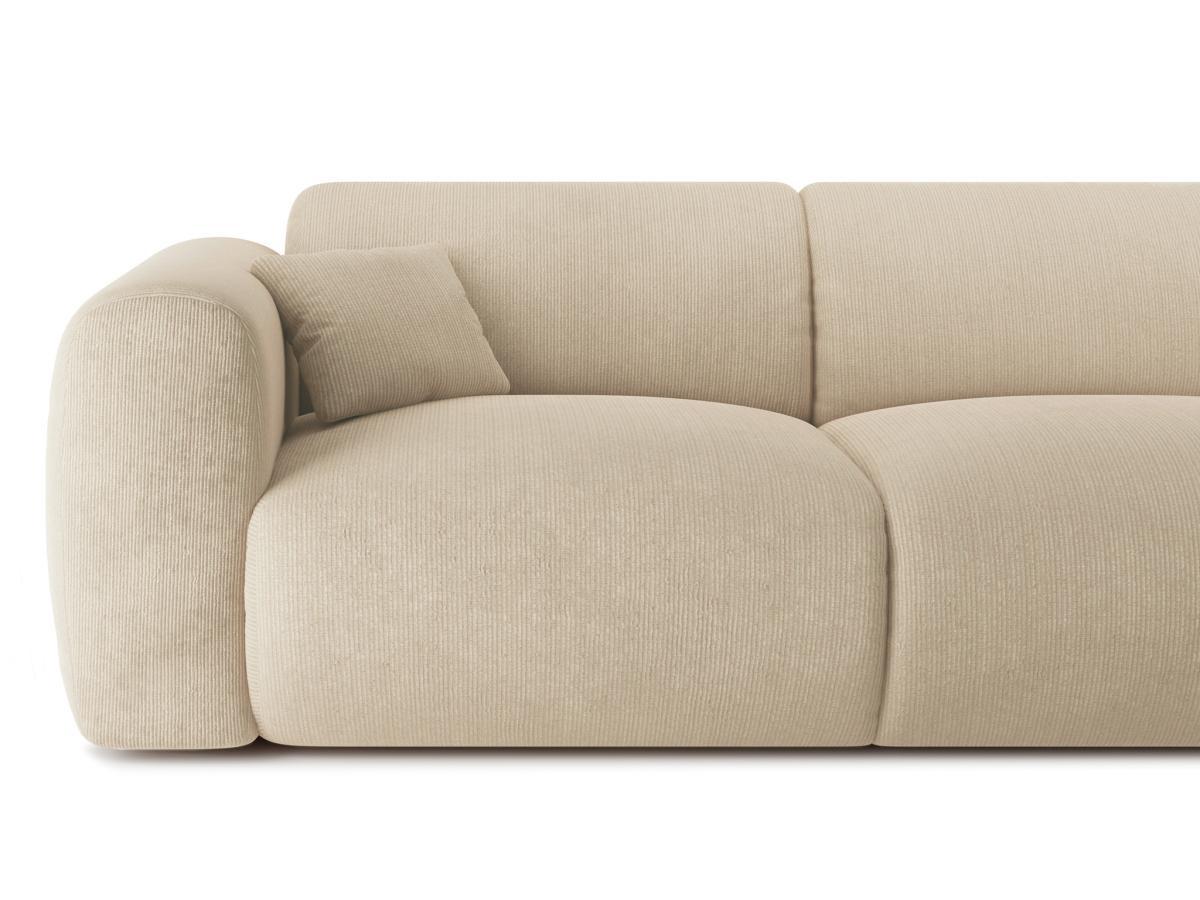 Maison Céphy Großes Ecksofa - Ecke links - Strukturstoff - Beige - POGNI von Maison Céphy  