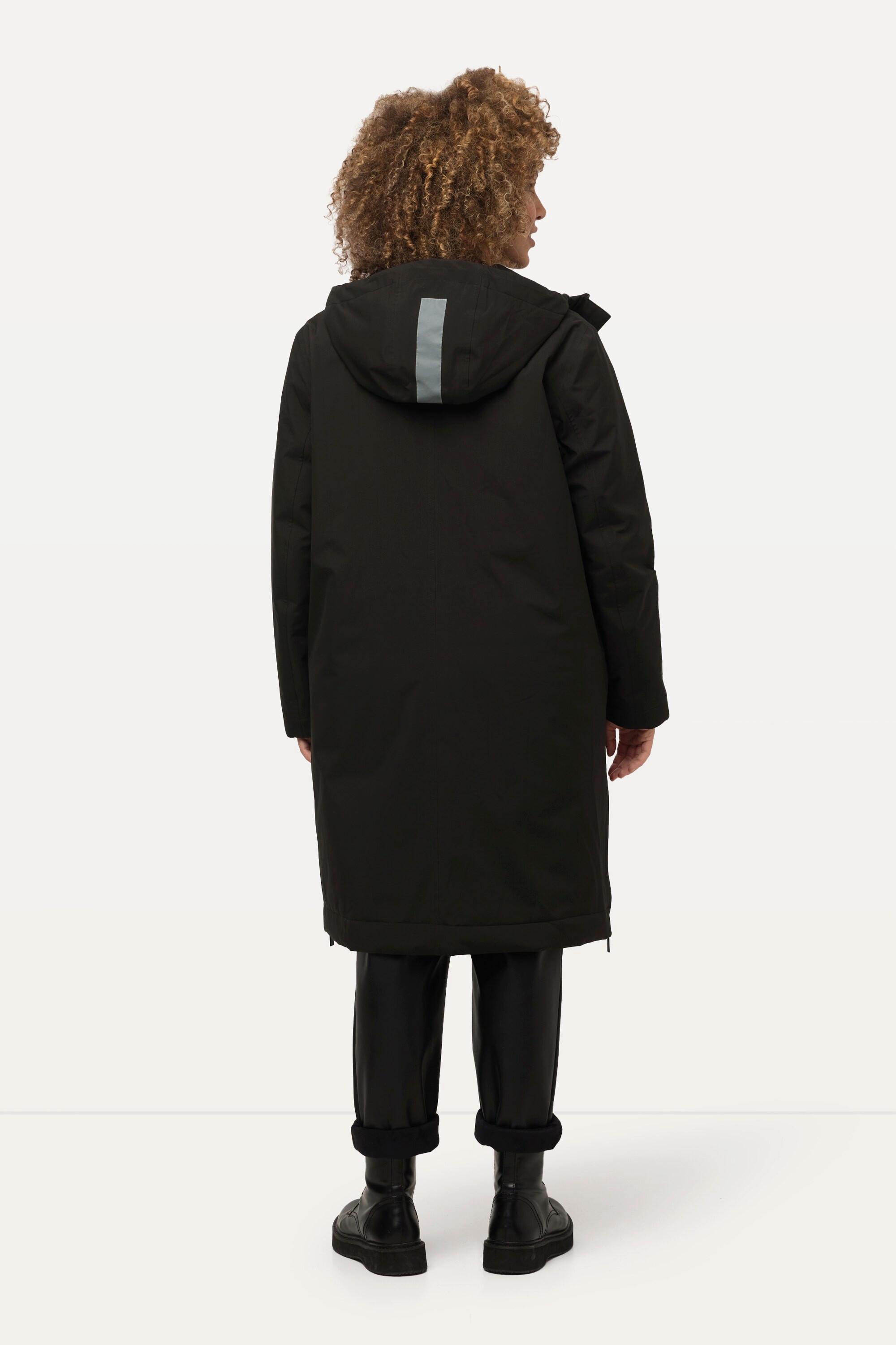 Ulla Popken  Veste technique HYPAR, imperméable, zip sur le côté, capuche 