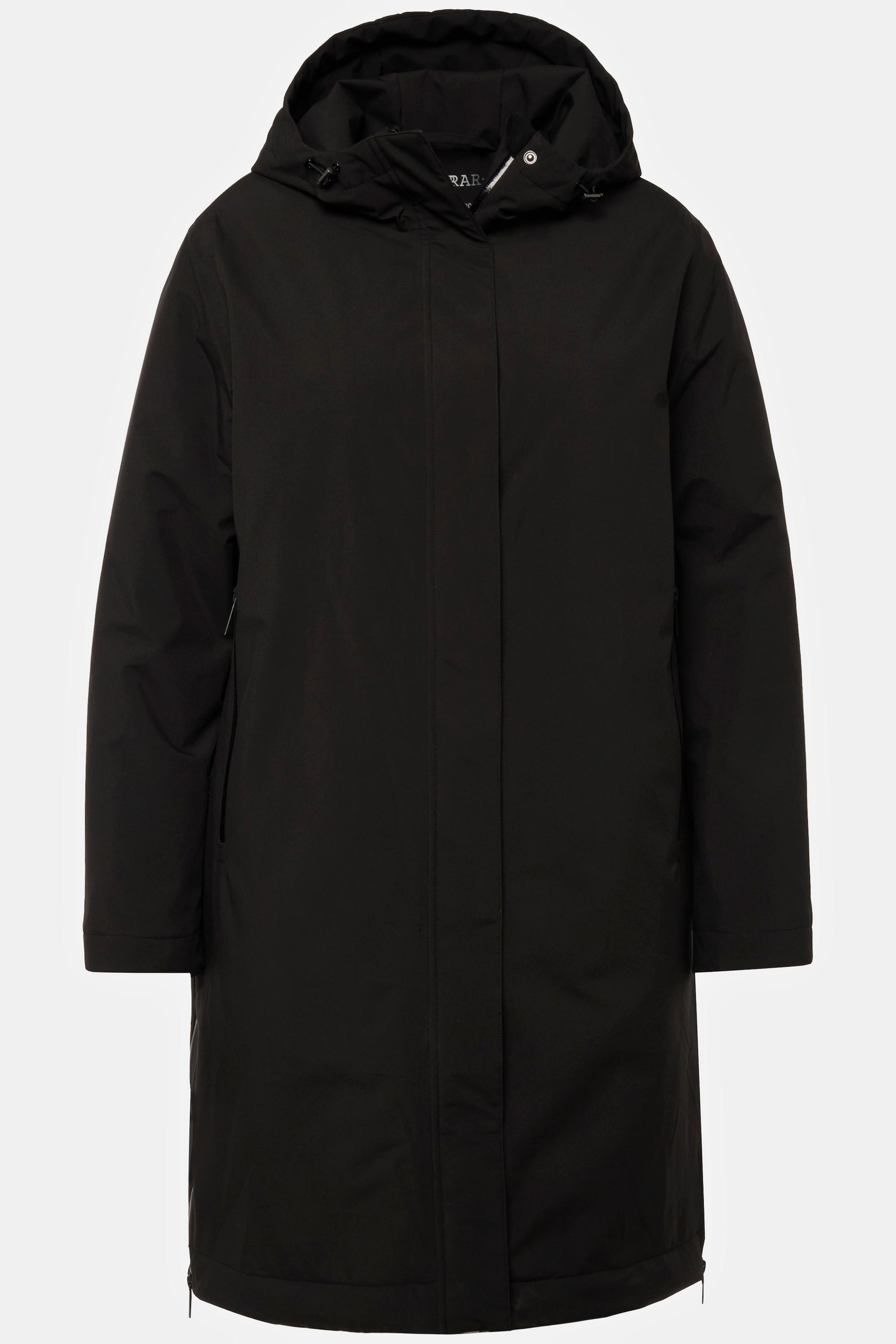 Ulla Popken  Veste technique HYPAR, imperméable, zip sur le côté, capuche 