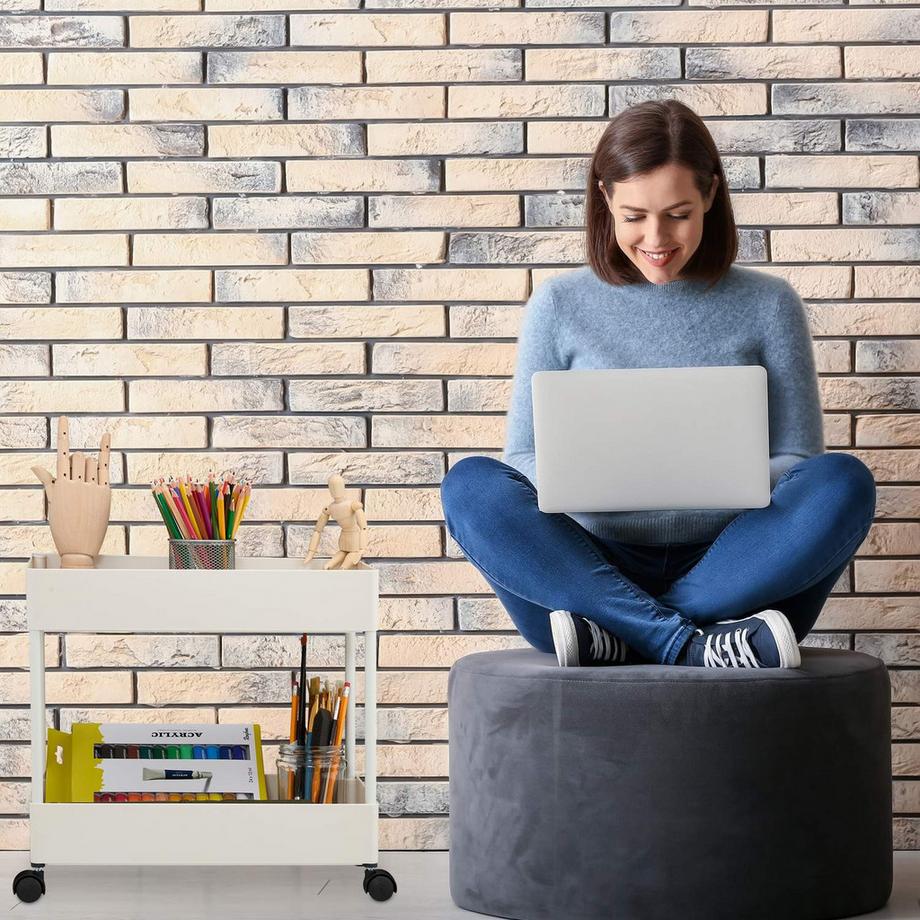 Northix Servierwagen mit 2 Ablagen  