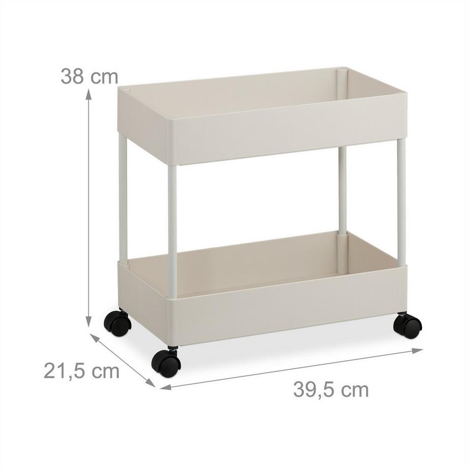 Northix Servierwagen mit 2 Ablagen  