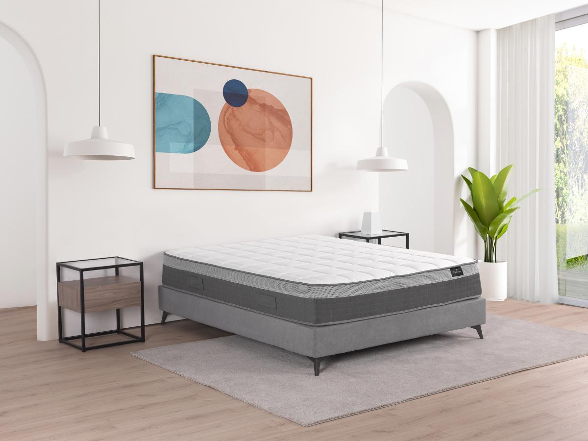 Vente-unique Matelas 160 x 200 cm ressorts ensachés 7 zones et mémoire de forme ép.29cm - MONTAIGNE II de PALACIO  