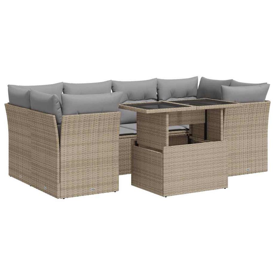 set di divani da giardino Polirattan