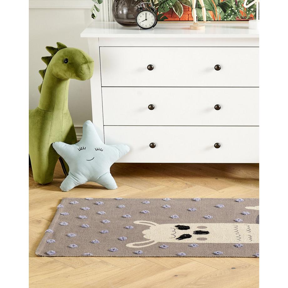 Beliani Tapis enfant en Coton  LUBUK  