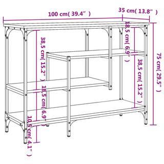 VidaXL Table console bois d'ingénierie  