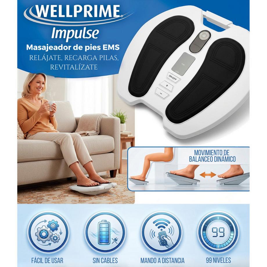 BEST DIRECT WELLPRIME Impulse-Massaggiatore EMS per i piedi / stimolatore muscolare elettrico  