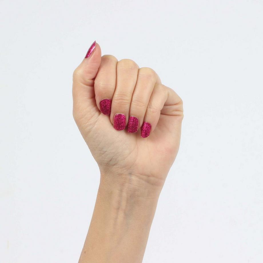 LAUED  vegane Nagelfolien solid glitter Sparkling Rose 