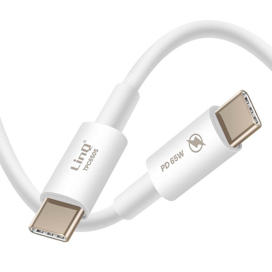 Avizar  USB-C Kabel 65W 1.8m Weiß, LinQ 