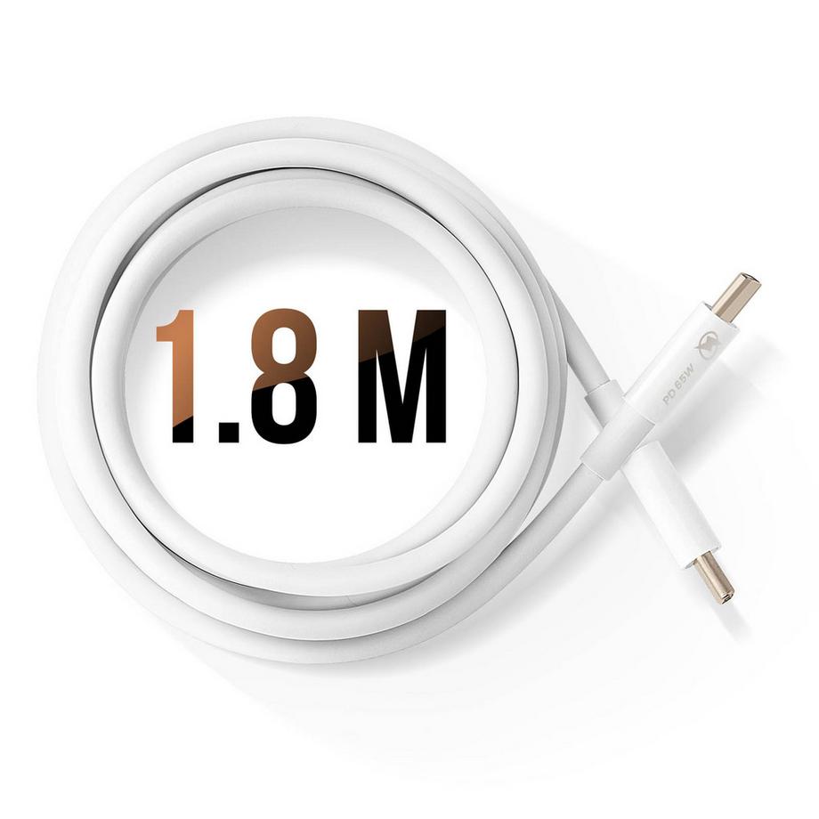 Avizar  USB-C Kabel 65W 1.8m Weiß, LinQ 