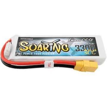 Soaring 3300mAh 14.8V 30C 4S1P Lipo Battery Pack with XT90 plug