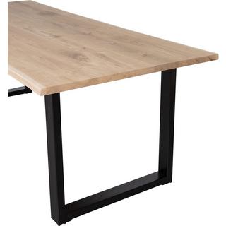 mutoni Tavolo da pranzo Tablo rovere FSC con bordo albero 220x90 piede a U  