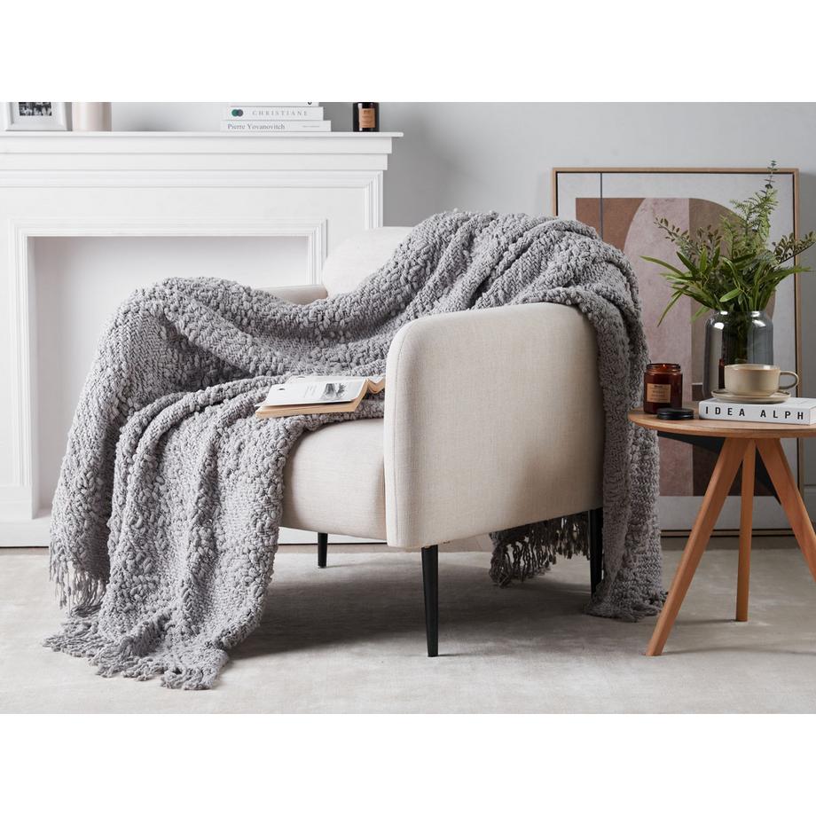 Beliani Couverture en Coton Boho VELLA  
