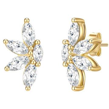 Femme Puces d'oreilles en argent Fleur