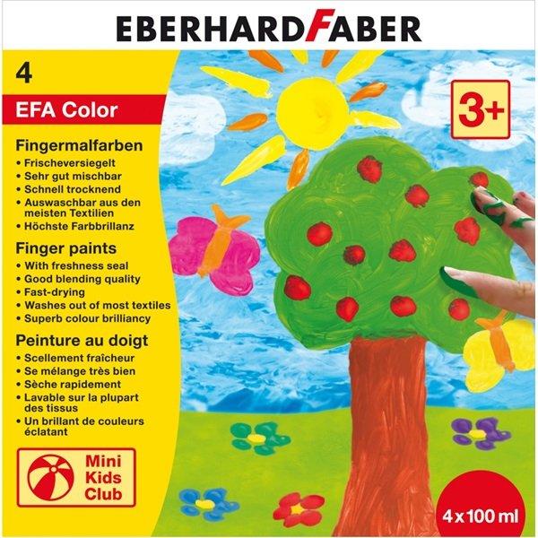 EBERHARD FABER  Eberhard Faber 578804 Abwaschbare Fingerfarbe Blau, Grün, Rot, Gelb 