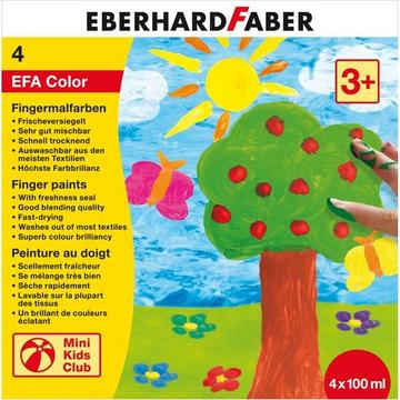 Eberhard Faber 578804 pittura lavabili Blu, Verde, Rosso, Giallo