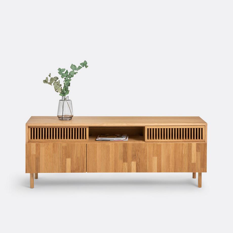 La Redoute Intérieurs Meuble TV chêne et plaqué  