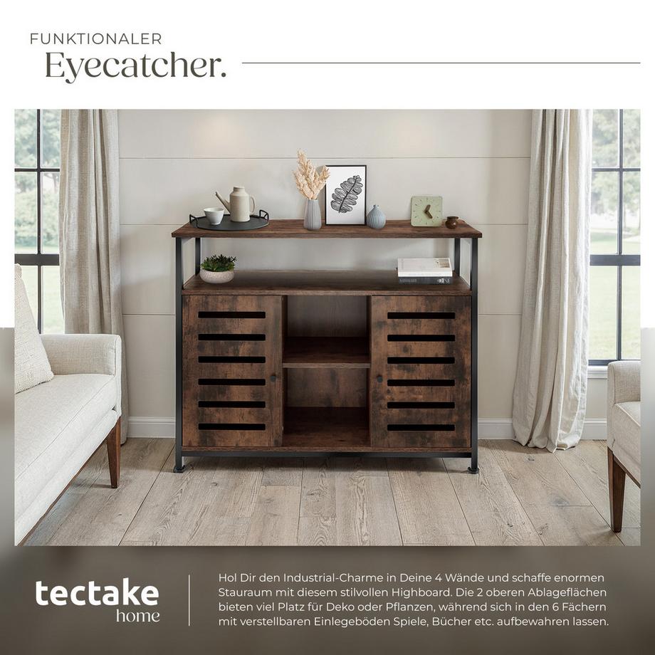 Tectake Credenza Warrington stile industriale  