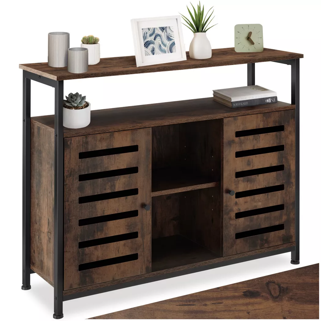 Tectake - Buffet WARRINGTON style industriel, 100cm, Marron