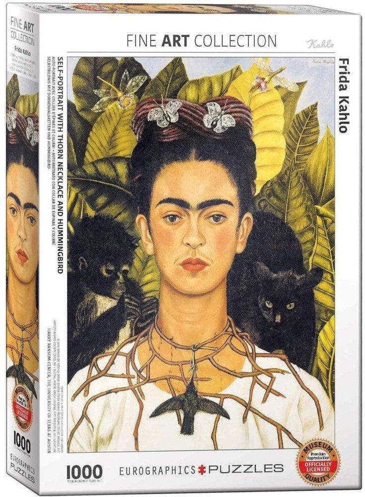 Eurographics  Seltporträt mit Dornenkette und Kolibri Frida Kahlo (1000) 