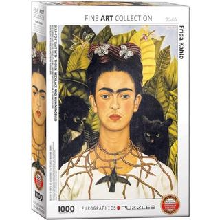 Eurographics  Seltporträt mit Dornenkette und Kolibri Frida Kahlo (1000) 