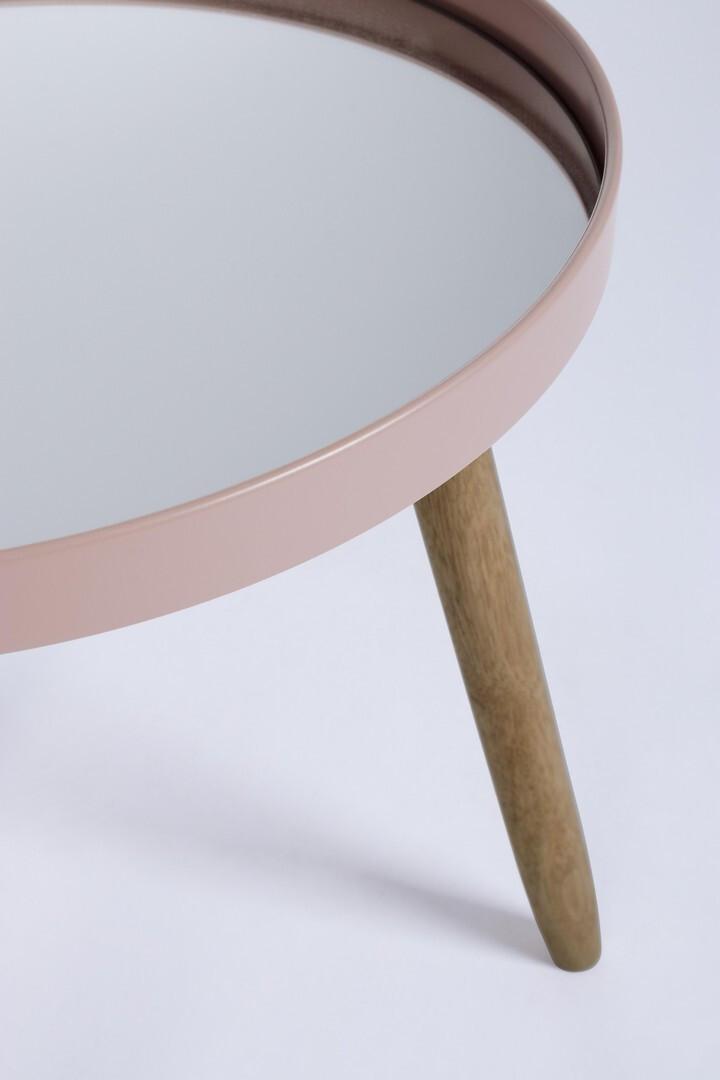 mutoni Table d&#039;appoint Edvard Mauve ronde (set de 2)  