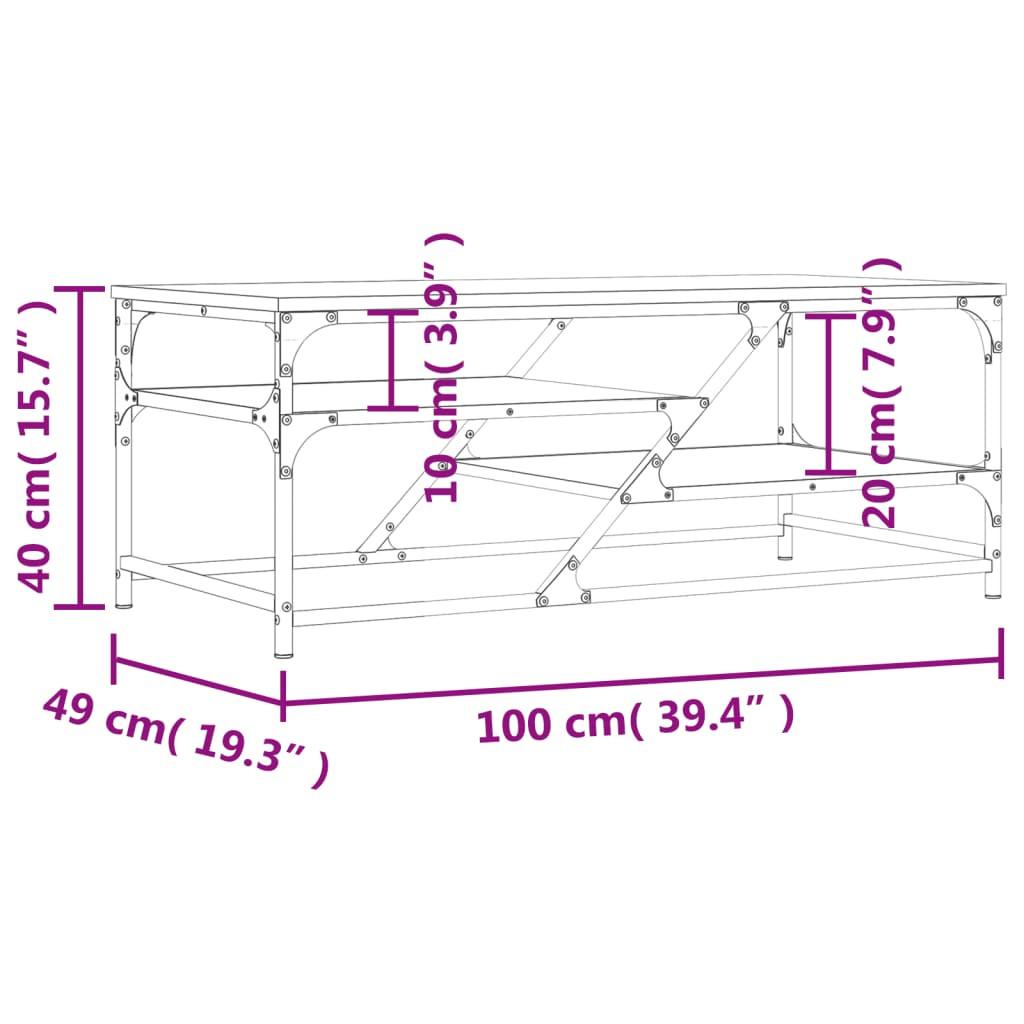 VidaXL Table basse bois d'ingénierie  