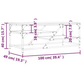 VidaXL Table basse bois d'ingénierie  