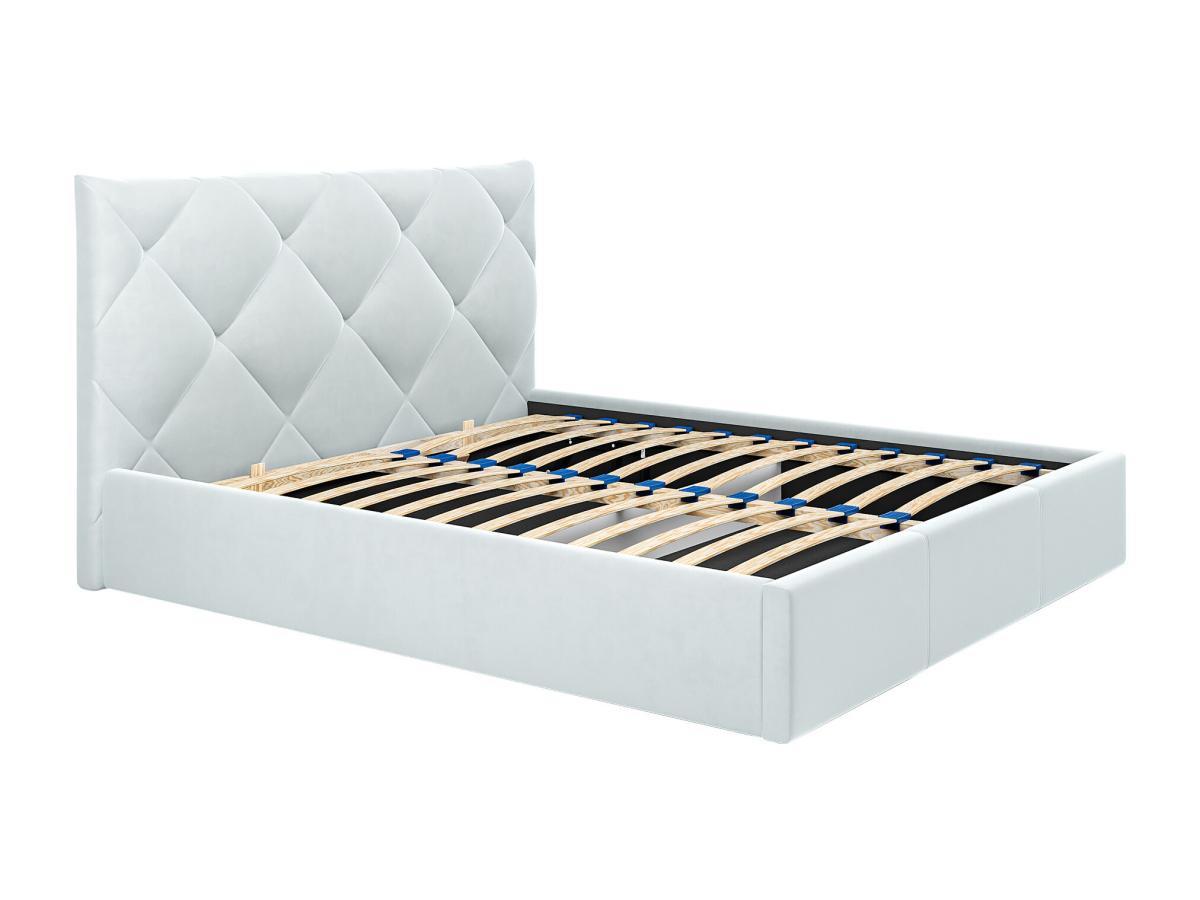 PASCAL MORABITO Lit coffre 160 x 200 cm - Velours - Gris clair + Matelas - STARI de Pascal Morabito  