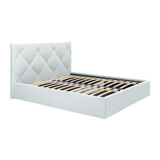 PASCAL MORABITO Lit coffre 160 x 200 cm - Velours - Gris clair + Matelas - STARI de Pascal Morabito  