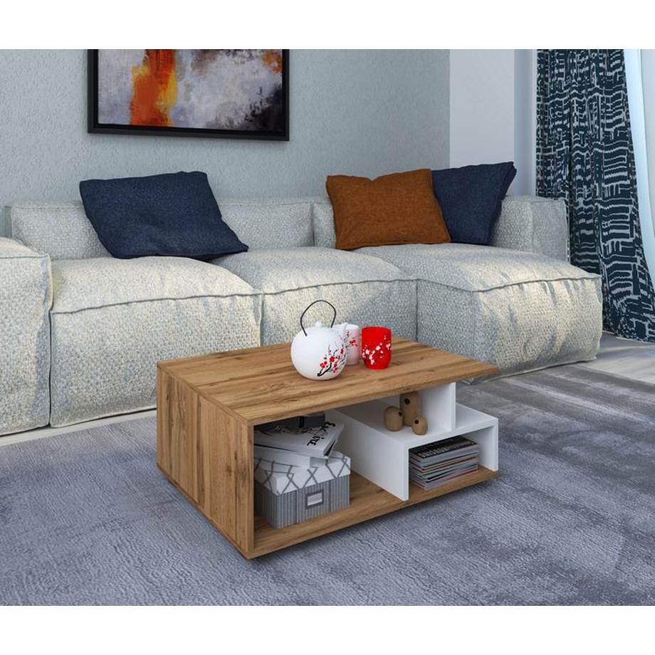 VCM Table basse en bois haute Sulas  