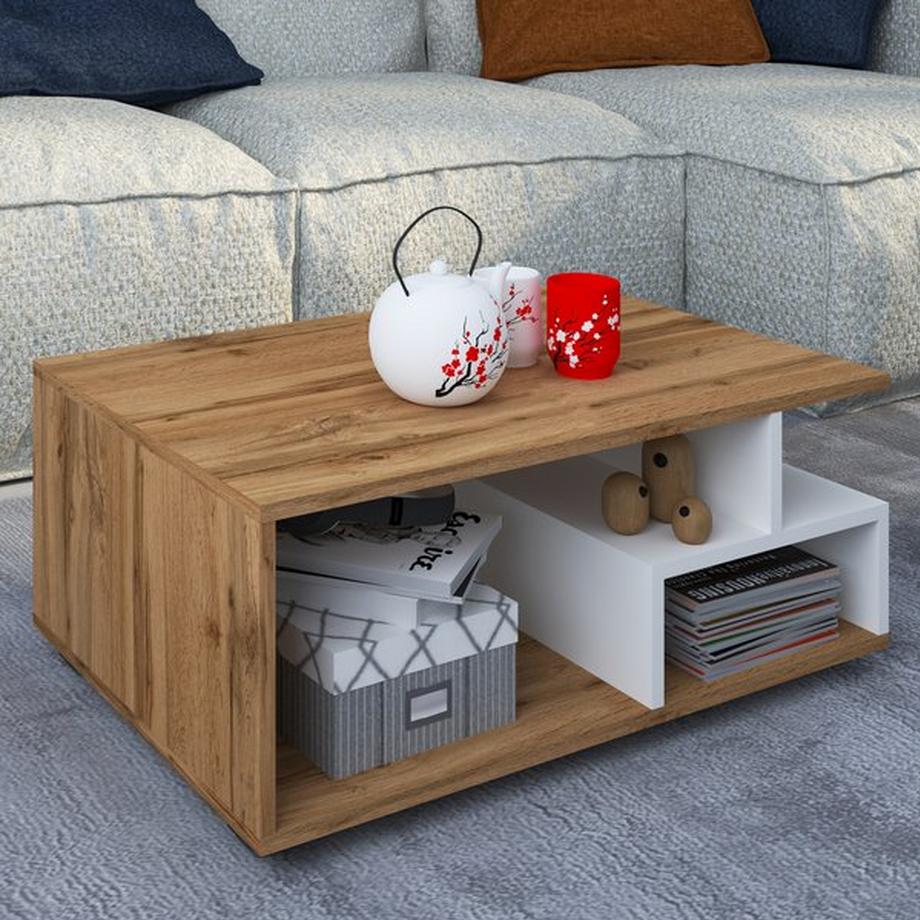 VCM Table basse en bois haute Sulas  