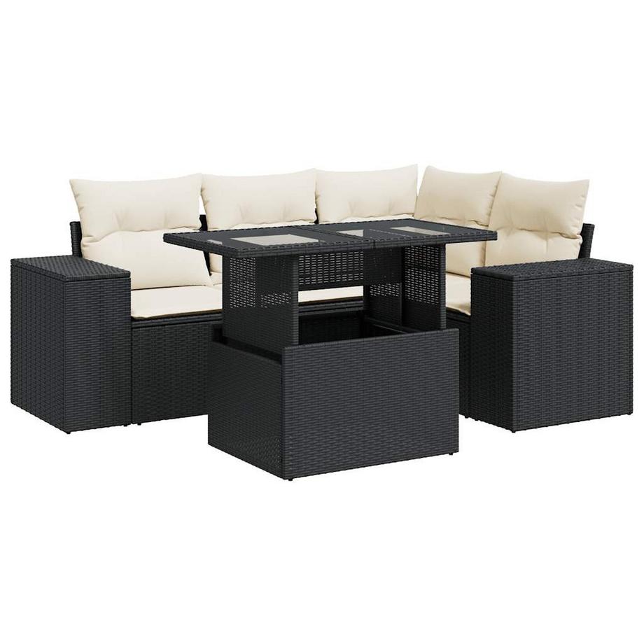 set di divani da giardino Polirattan
