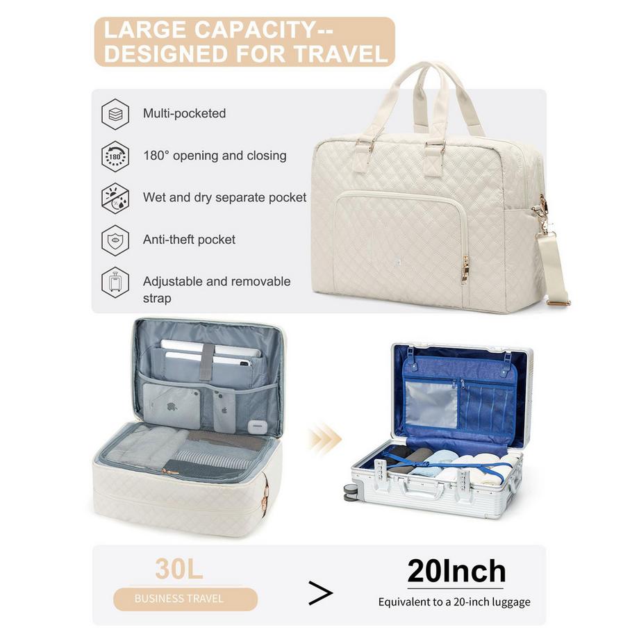 Only-bags.store  Sac de voyage, Sac de sport Bagage à main Sac Weekender avec housse pour trolley, Sac de voyage imperméable Sac de sport Sac d'entraînement 