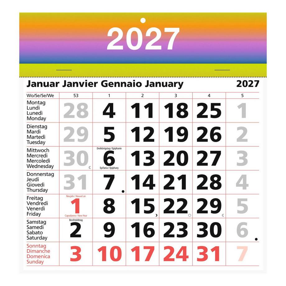 Biella Monatsabreisskalender Block 15  